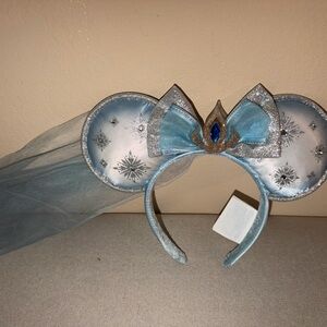 Disney Parks Frozen Blue and Silver Ears Headband